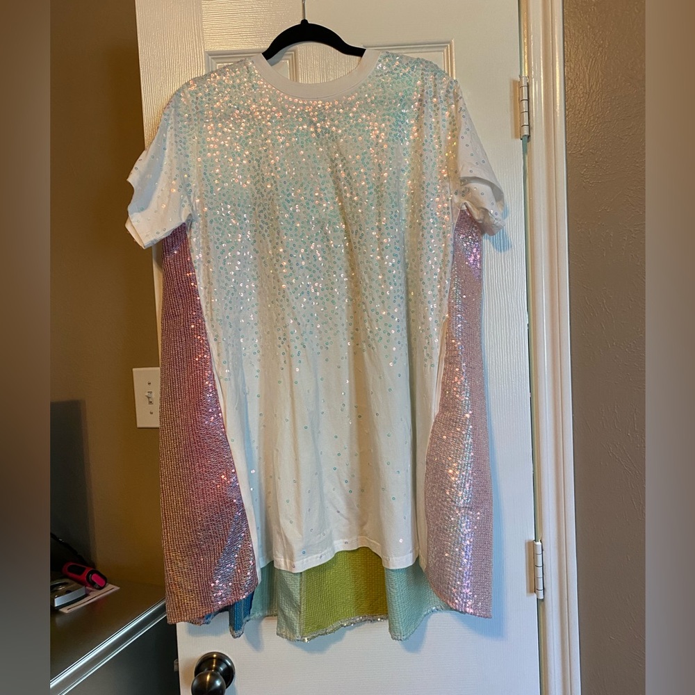 NWT QOS M Cape Dress